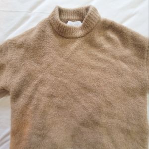 Girls zara camel turtle neck sweater size 6 kids